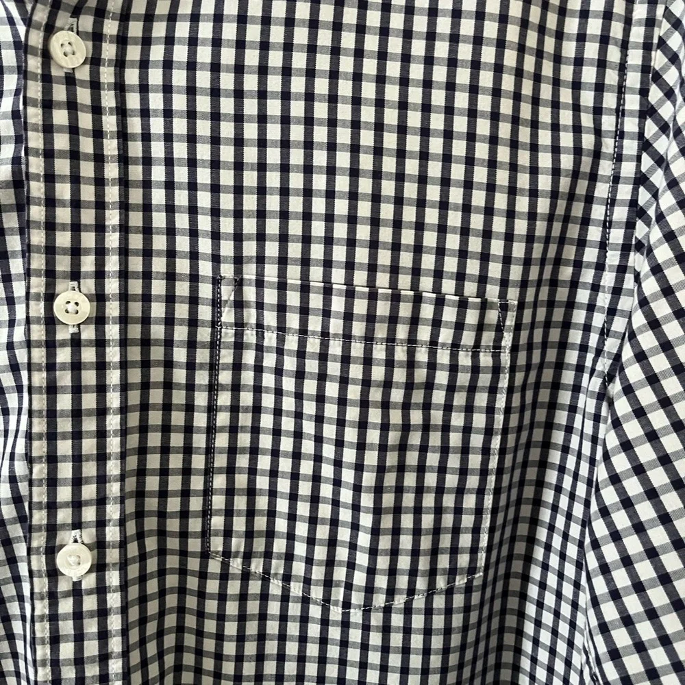 J. Crew Black and White Gingham Shirt